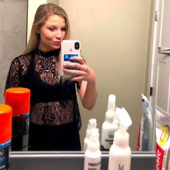 Forever 21 Black Lace Top - Picture 3 of 3